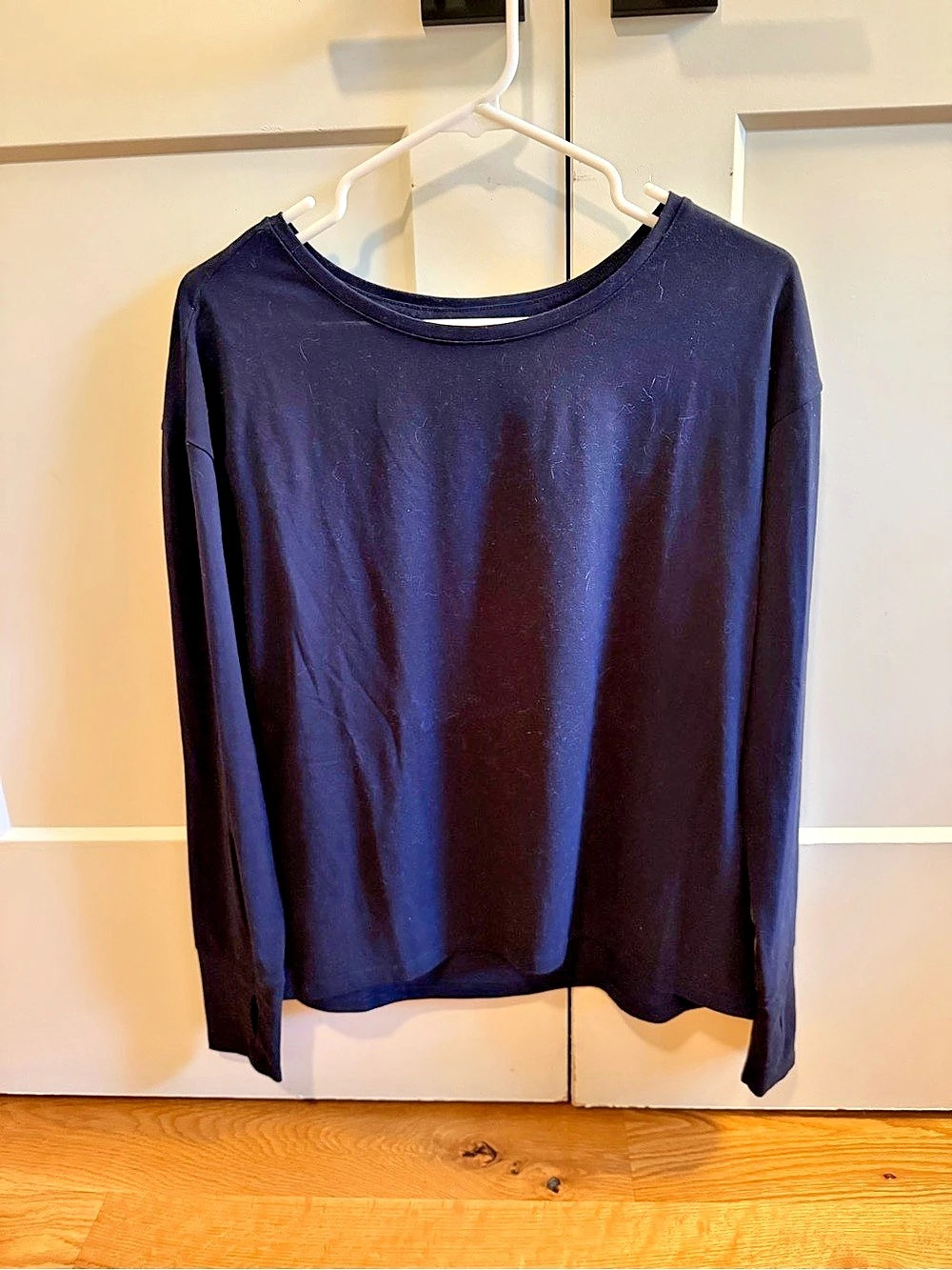 Athleta Dream Drape Long Sleeve Top Blue Small